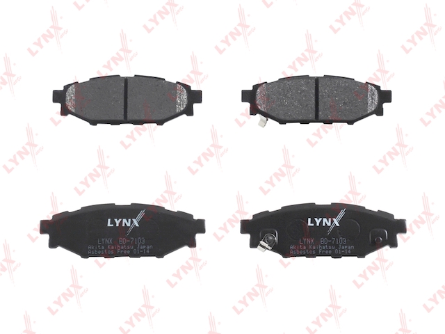 Купить запчасть LYNX - BD-7103 Колодки тормозные задние подходит для SUBARU Impreza 2.0 07/Legacy 2.0 03/Outback 2.5 03 BD-7103