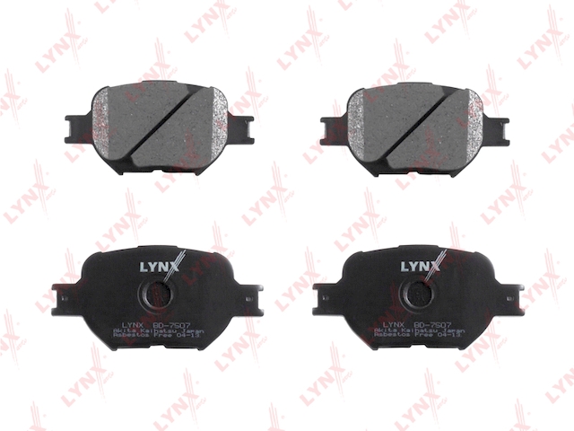 Купить запчасть LYNX - BD-7507 Колодки тормозные передние подходит для TOYOTA Corolla Verso 1.6-2.0D 02-04/Celica 1.8 99-06/Caldina 1.8/2.0 02-07 BD-7507