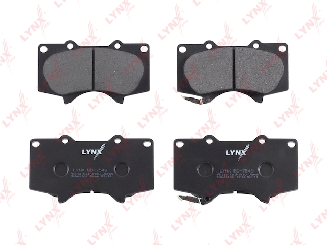 Купить запчасть LYNX - BD-7549 Колодки тормозные передние подходит для TOYOTA Land Cruiser Prado(J120/150) 3.0D-4.0 03, LEXUS GX460 09 BD-7549