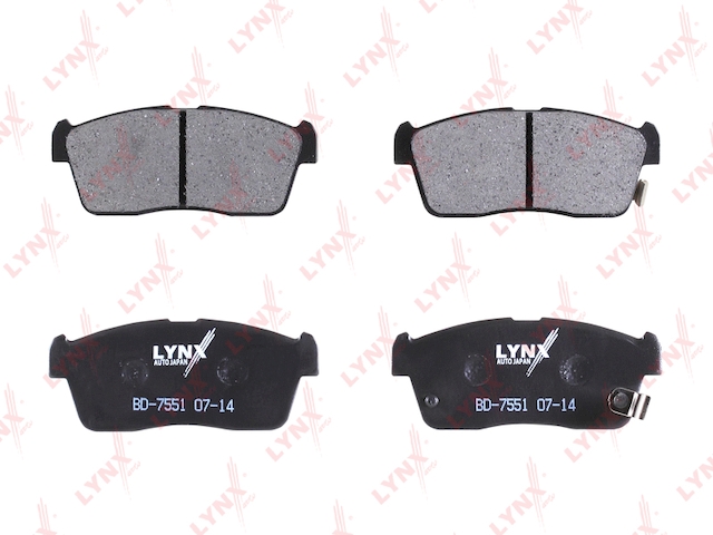 Купить запчасть LYNX - BD-7551 Колодки тормозные передние подходит для DAIHATSU Sirion 1.0-1.3 05 / YRV 1.3 02, SUZUKI Carry 1.3 99 BD-7551