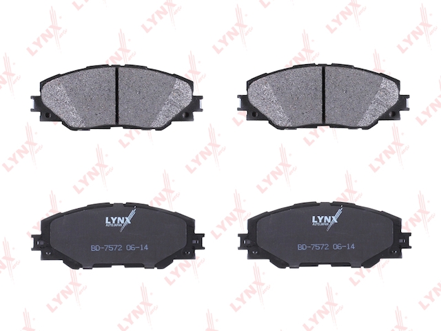 Купить запчасть LYNX - BD-7572 Колодки тормозные передние подходит для TOYOTA Rav 4 2.0-2.2D 06 / Auris 1.8 10 BD-7572