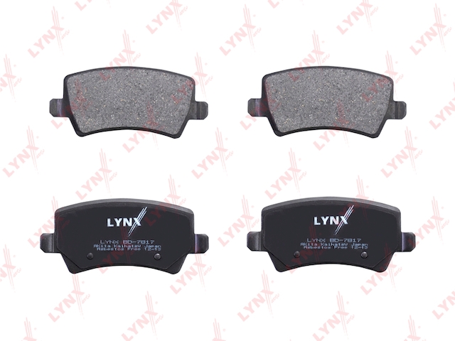 Купить запчасть LYNX - BD-7817 Колодки тормозные задние подходит для FORD Galaxy 1.6-2.3 06 / S-Max 1.6-2.5 06, LAND ROVER Freelander 2.0 11 / Evoque 2.0-2.2D 11, VOLVO S60 2.0T-3.0T 10 / S80 1.6-3.0T 06 / XC60 2. BD-7817