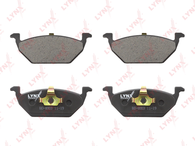 Купить запчасть LYNX - BD-8003 Колодки тормозные передние подходит для AUDI A3(8L1) 1.6-1.9TD 96-99, SKODA Fabia (ATE) 99/Octavia 96/Roomster, VW Bora 98-05/Golf IV 1.4-2.0 97-04 BD-8003