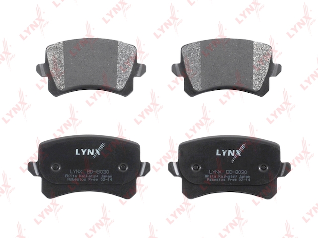 Купить запчасть LYNX - BD-8030 Колодки тормозные задние подходит для VW Passat 1.6-3.2 05-10/Tiguan 1.4-2.0 07 BD-8030