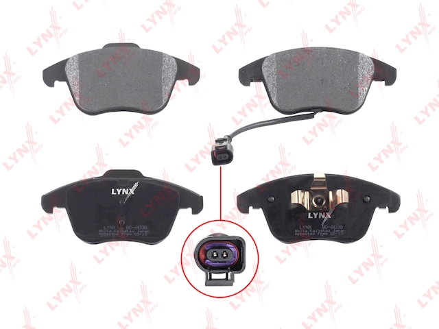 Купить запчасть LYNX - BD-8038 Колодки тормозные передние подходит для VW Tiguan 1.4-2.0 07 BD-8038