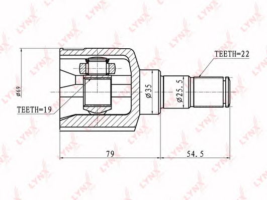 Купить запчасть LYNX - CI-1804 ШРУС внутренний подходит для DAEWOO Tico 95-00/Matiz 0.8 00 CI-1804