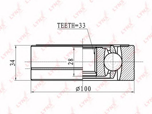 Купить запчасть LYNX - CI-8015 ШРУС внутренний AUDI 80 1.6-2.0 91, SEAT Cordoba 96/Ibiza99 1.6/1.9D, VW Golf II 1.6-1.8 91/III 1.4-1.9D 97/Jetta 1.5-1.8 91/Passat 1.6-2.0 96 CI-8015