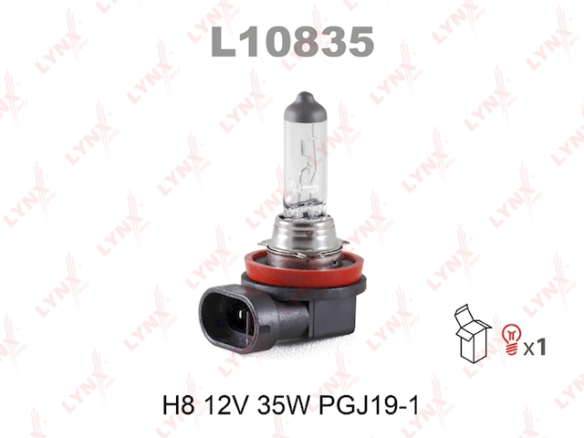 Купить запчасть LYNX - L10835 Лампа галогеновая H8 12V 35W PGJ9-1 L10835