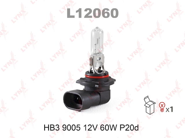Купить запчасть LYNX - L12060 Лампа галогеновая HB3 9005 12V 60W P20D L12060