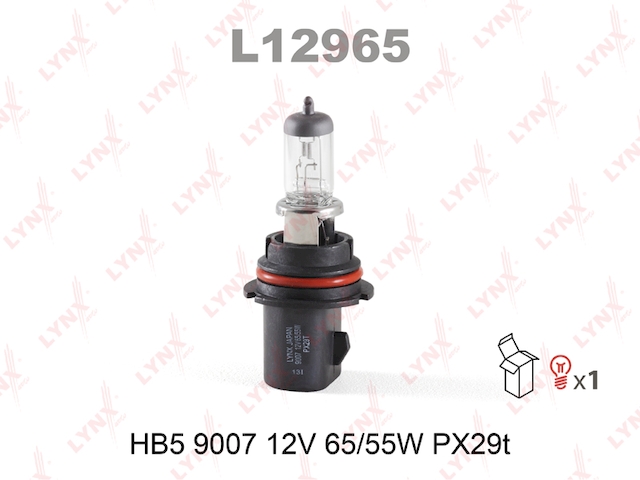 Купить запчасть LYNX - L12965 Лампа галогеновая HB5 9007 12V 65/55W PX29T L12965