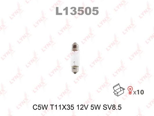 Купить запчасть LYNX - L13505 Лампа накаливания C5W T11X35 12V 5W SV8.5 L13505