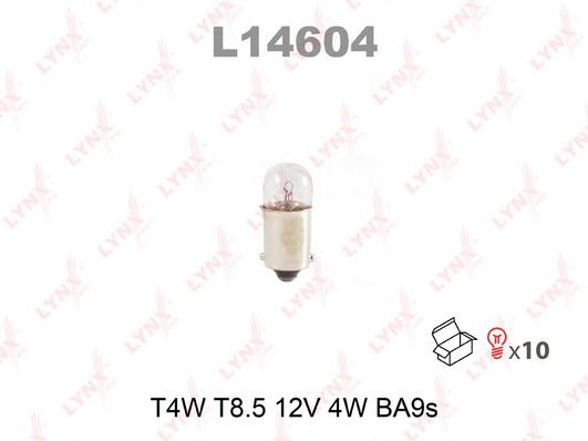 Купить запчасть LYNX - L14604 Лампа накаливания T4W T8.5 12V 4W BA9S L14604