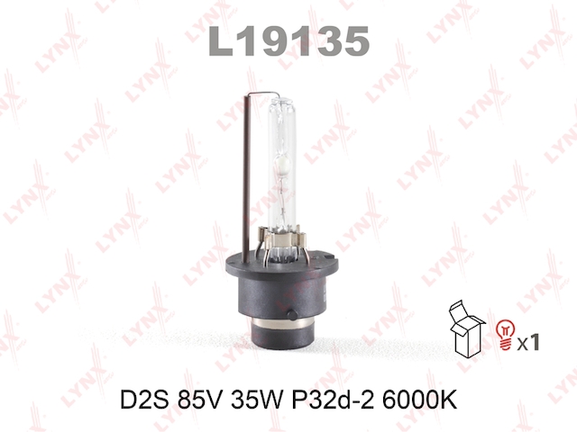 Купить запчасть LYNX - L19135 Лампа газоразрядная D2S 12V 35W P32d-2 6000K L19135