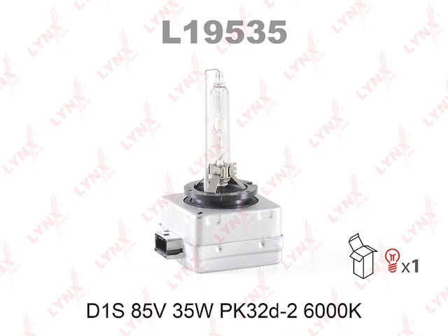 Купить запчасть LYNX - L19535 Лампа газоразрядная D1S 12V 35W PK32d-2 6000K L19535