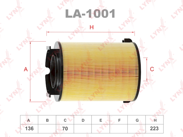 Купить запчасть LYNX - LA-1001 Фильтр воздушный подходит для AUDI A3 1.2T-2.0 03, SEAT Leon 1.2T-20 05, SKODA Octavia II 1.2T-2.0 04/Superb II 1.4T 08, VW Golf V 1.4T-2.0D 04/VI 1.2T-1.6 08/Caddy 1.2T-1.6-2.0D 04 LA-1001