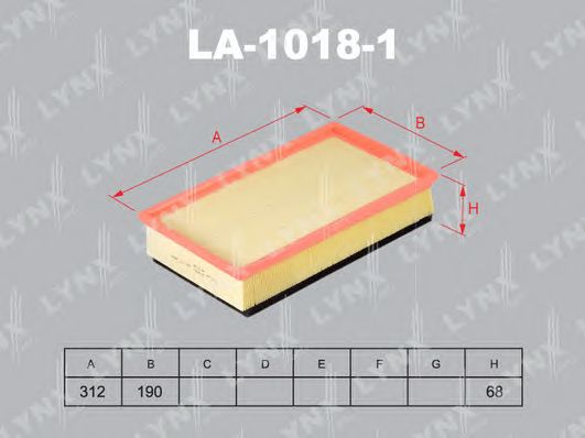 Купить запчасть LYNX - LA-1018-1 Фильтр воздушный подходит для VW Transporter V 1.9D-3.2 03 LA-1018-1