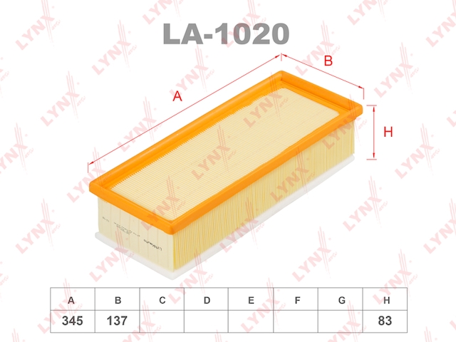 Купить запчасть LYNX - LA-1020 Фильтр воздушный подходит для AUDI A3 1.6TD-2.0TD 03/TT 1.8T-2.0T 06, VW Golf V 1.4T-2.0 03/VI 1.4T-2.0T 08/Jetta III 1.4T-2.0T/TD 05/IV 1.4T-2.0TD 10 /Passat 1.4T-2.0TD 05 /Tiguan LA-1020
