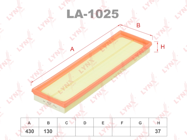 Купить запчасть LYNX - LA-1025 Фильтр воздушный подходит для VW Jetta III/IV 2.5 06 LA-1025