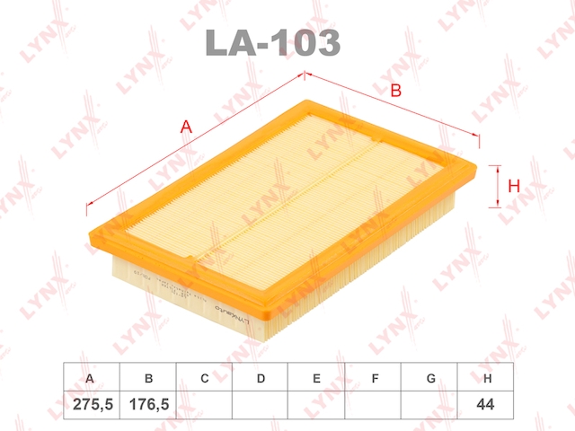 Купить запчасть LYNX - LA-103 Фильтр воздушный LYNX LA-103