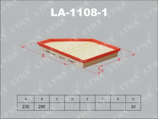 Купить запчасть LYNX - LA-1108-1 Фильтр воздушный подходит для BMW X5 (E70) 4.8 07 LA-1108-1