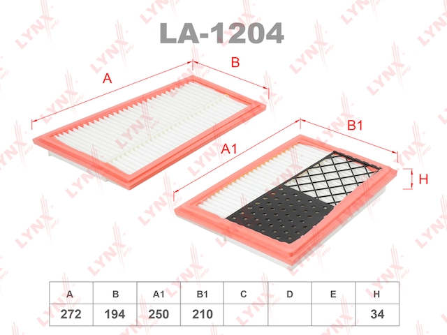 Купить запчасть LYNX - LA-1204 Фильтр воздушный подходит для MB C320D-350D(W204) 07/E280D-320D(W211) 05/CLK 320D(C209) 05/GL320D/350D 06/ML280D-350D(W164) 05/S320D-350D(W221) 11 LA-1204
