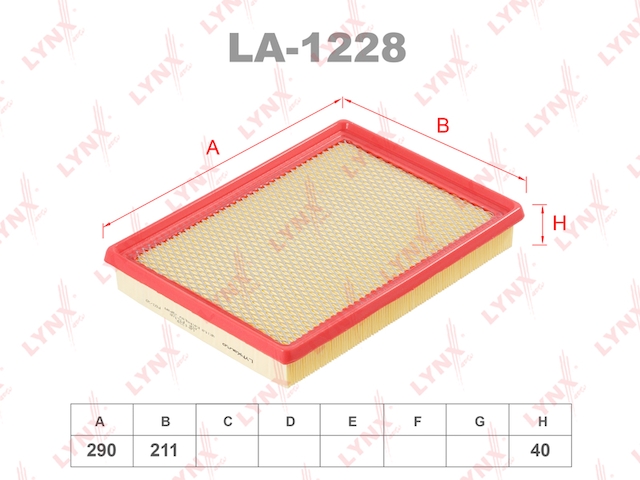 Купить запчасть LYNX - LA-1228 Фильтр воздушный LA-1228