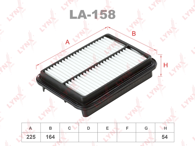 Купить запчасть LYNX - LA-158 Фильтр воздушный подходит для TOYOTA Camry 1.8-2.0 91/Carina 1.8 87/Corolla 1.6 87 LA-158