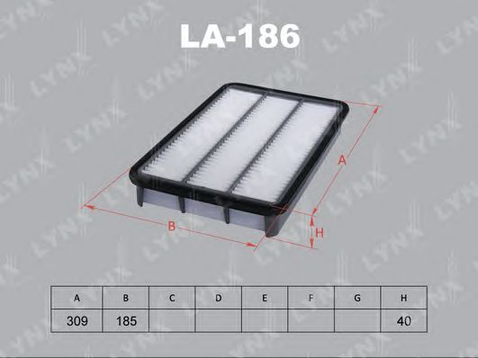 Купить запчасть LYNX - LA-186 Фильтр воздушный подходит для TOYOTA Camry 2.2-3.0 91-01/Celica 1.8-2.0 93-99, LEXUS RX300 00-03 LA-186