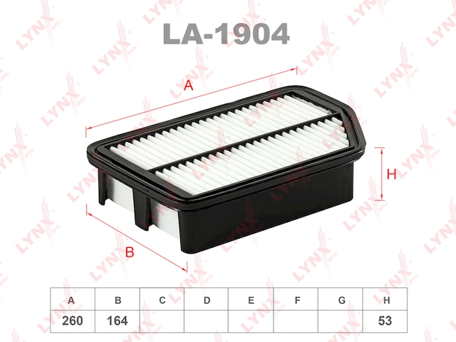Купить запчасть LYNX - LA-1904 Фильтр воздушный подходит для HYUNDAI Elantra 1.6 11 / i30 1.6 11 / i40 1.6-2.0 12 / ix35 1.6-2.0D 10, KIA Ceed 1.4-1.6 12 / Sportage(SL) 1.6-2.0 10 LA-1904