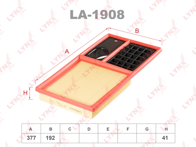 Купить запчасть LYNX - LA-1908 Фильтр воздушный подходит для SEAT Altea 1.4 06 / Ibiza IV-V 1.4-1.6 06 / Leon 1.4 07, SKODA Fabia 1.4-1.6 07 / Octavia 1.4(1Z3) 04 / Roomster 1.4-1.6 06, VW Caddy 1.4 06-10 / Golf V LA-1908