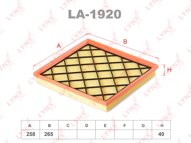 Купить запчасть LYNX - LA-1920 Фильтр воздушный подходит для CHEVROLET Cruze 1.4-2.0D 09 / Orlando 1.4-2.0D 11, OPEL Astra J 1.4T-2.0D 09 / Zafira C 1.4-2.0D 11 LA-1920
