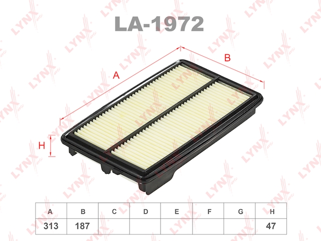 Купить запчасть LYNX - LA-1972 Фильтр воздушный подходит для HONDA Accord IX 3.0-3.5 13 LA-1972