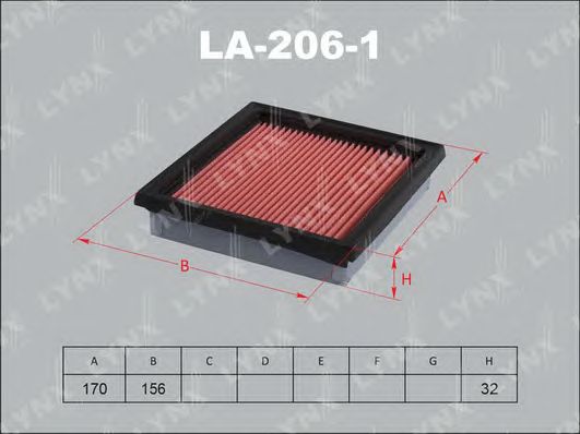 Купить запчасть LYNX - LA-206-1 Фильтр воздушный подходит для NISSAN Micra 1.0-1.4 00/Note 1.4 06 LA-206-1