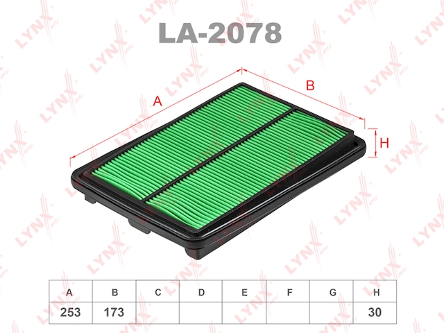 Купить запчасть LYNX - LA-2078 Фильтр воздушный подходит для NISSAN Qashqai(J11) 1.2-1.6D 13 / X-Trail(T32) 1.6D-2.5 13 LA-2078