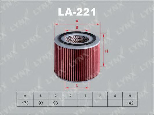 Купить запчасть LYNX - LA-221 Фильтр воздушный подходит для NISSAN Patrol 2.8TD-3.0TD 97 LA-221