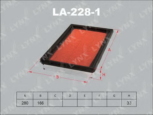 Купить запчасть LYNX - LA-228-1 Фильтр воздушный подходит для NISSAN Avenir/Pulsar/Advan/X-TRAIL LA-228-1