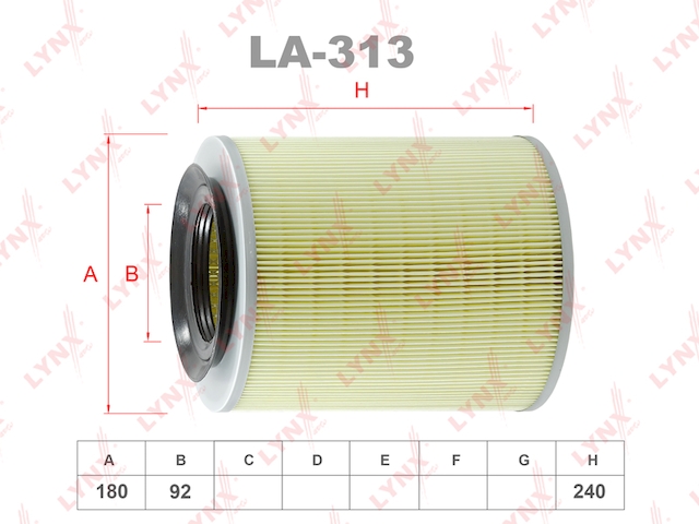 Купить запчасть LYNX - LA-313 Фильтр воздушный подходит для MITSUBISHI Canter 3.9D 96 LA-313
