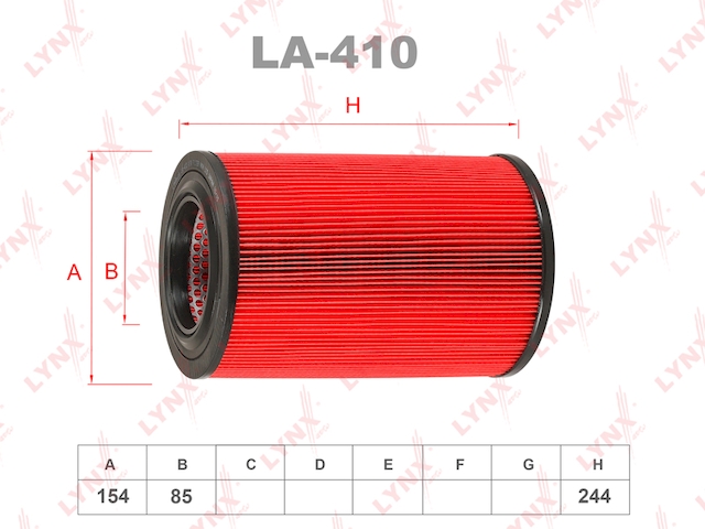 Купить запчасть LYNX - LA-410 Фильтр воздушный подходит для MAZDA Mpv 2.5TD 96-99/Proceed 2.5TD 95-99 LA-410