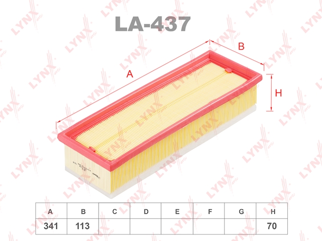 Купить запчасть LYNX - LA-437 Фильтр воздушный LA-437