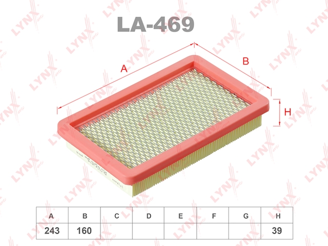 Купить запчасть LYNX - LA-469 Фильтр воздушный подходит для MAZDA 323 1.3-1.8 94-98/1.5-2.0 98-04/Premacy 1.8-2.0 99, FORD Ixion 1.8 99-03 LA-469