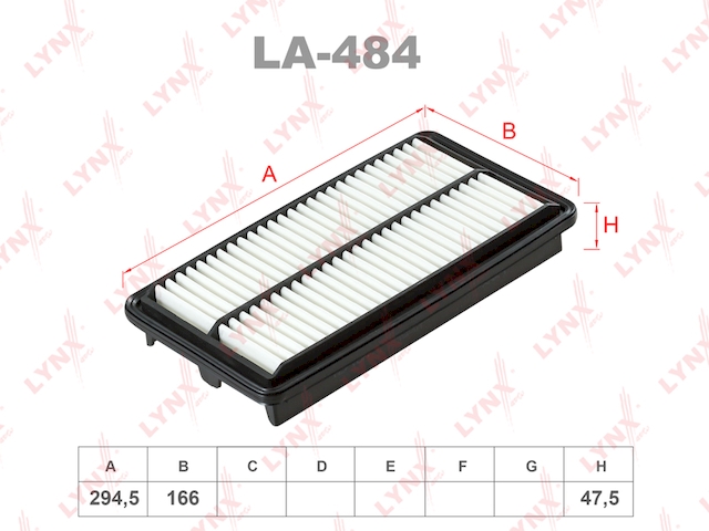 Купить запчасть LYNX - LA-484 Фильтр воздушный подходит для HONDA Pilot 3.0 16 LA-484