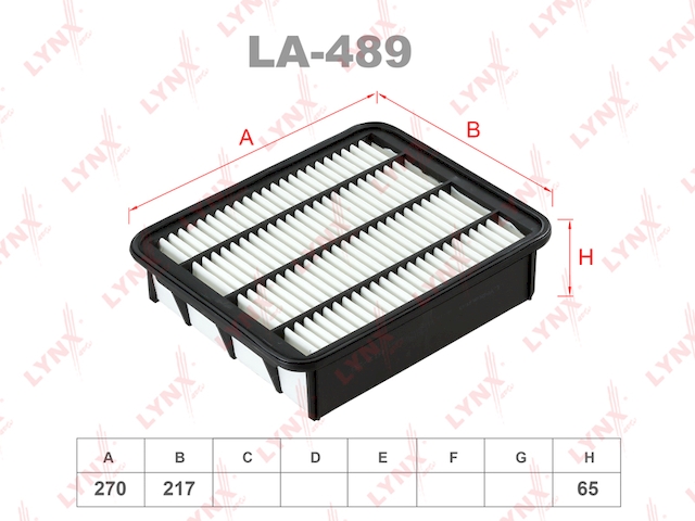 Купить запчасть LYNX - LA-489 Фильтр воздушный подходит для TOYOTA Land Cruiser Prado(150) 2.8D 15 LA-489