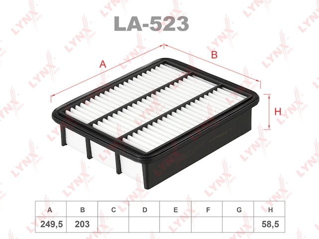Купить запчасть LYNX - LA-523 Фильтр воздушный LA-523