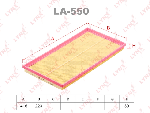Купить запчасть LYNX - LA-550 Фильтр воздушный LA-550