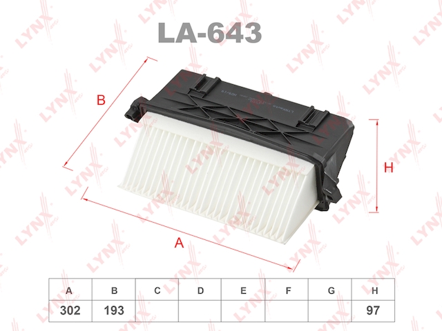 Купить запчасть LYNX - LA-643 Фильтр воздушный LA-643
