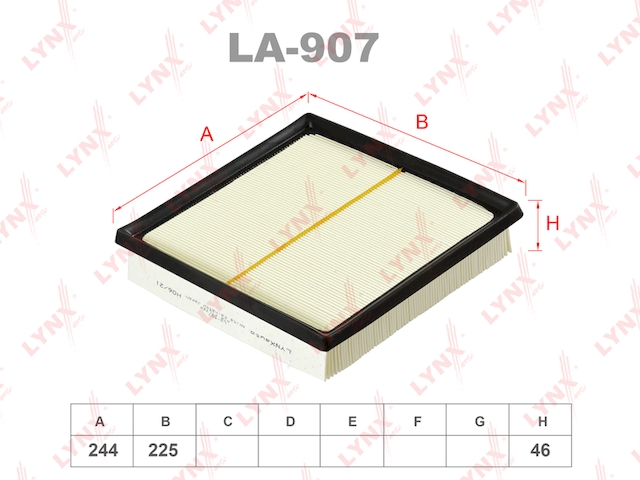 Купить запчасть LYNX - LA-907 Фильтр воздушный LA-907