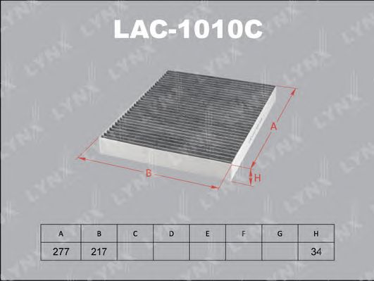 Купить запчасть LYNX - LAC-1010C Фильтр салонный угольный подходит для AUDI Q7 06, PORSCHE Cayenne 02, VW Amarok 10/Touareg 02-10/Transporter 5 03 LAC-1010C