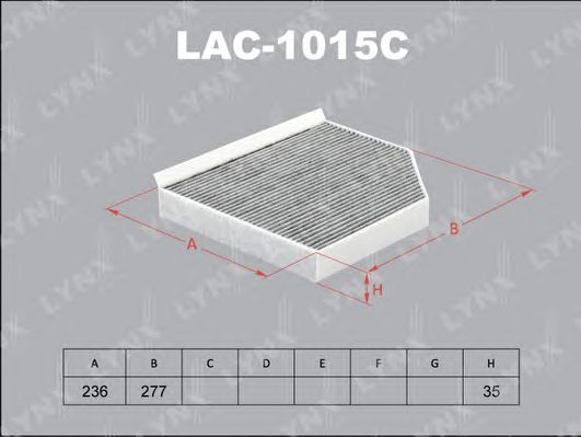 Купить запчасть LYNX - LAC-1015C Фильтр салонный угольный подходит для AUDI A4 07/A4 Allroad 09/A5 07/Q5 08 LAC-1015C