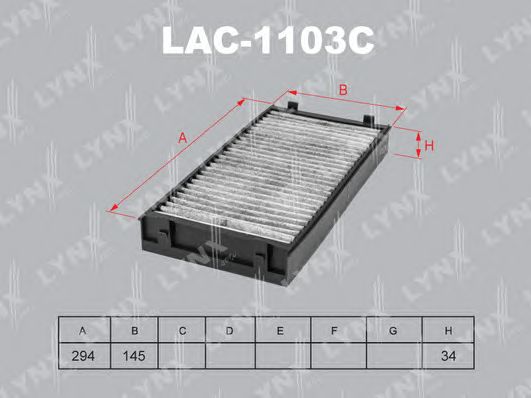 Купить запчасть LYNX - LAC-1103C Фильтр салонный угольный (комплект 2 шт.) подходит для BMW X5(E70) 07 LAC-1103C