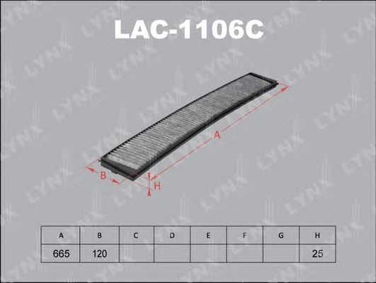 Купить запчасть LYNX - LAC-1106C Фильтр салонный угольный подходит для BMW 3(E46) 98-05/X3(E83) 04 LAC-1106C